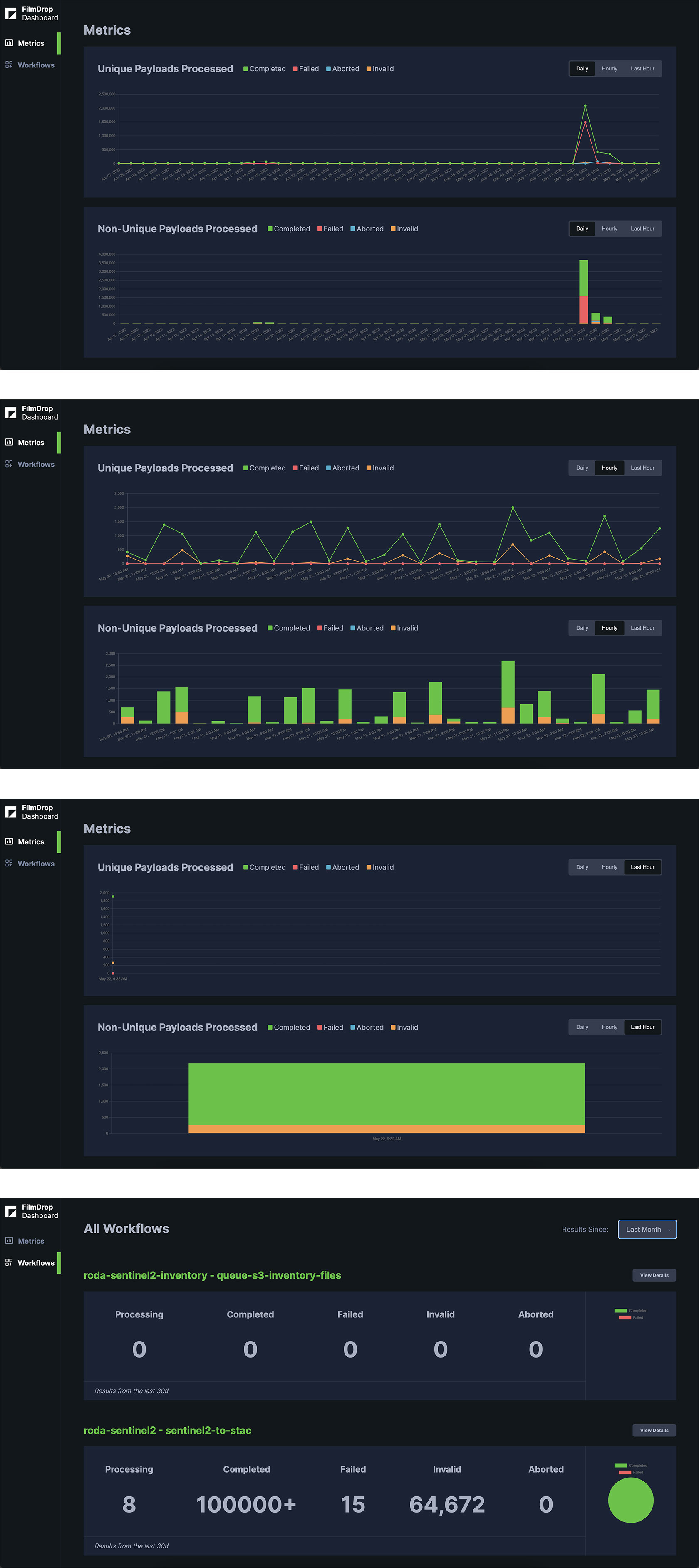 Screenshot of FilmDrop app
