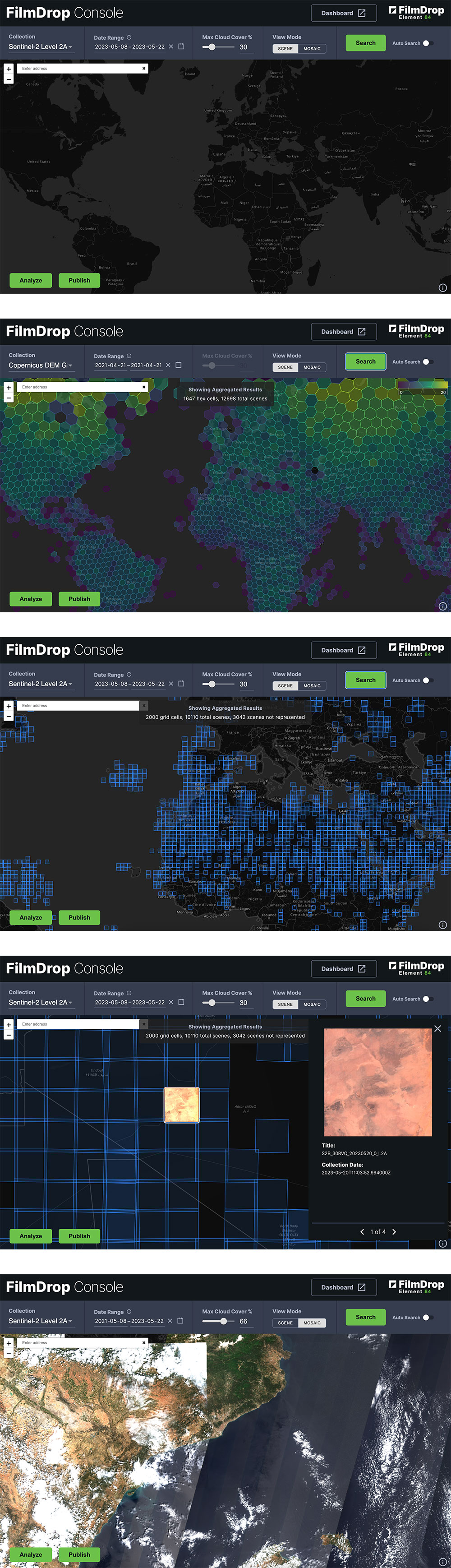 Screenshot of FilmDrop app