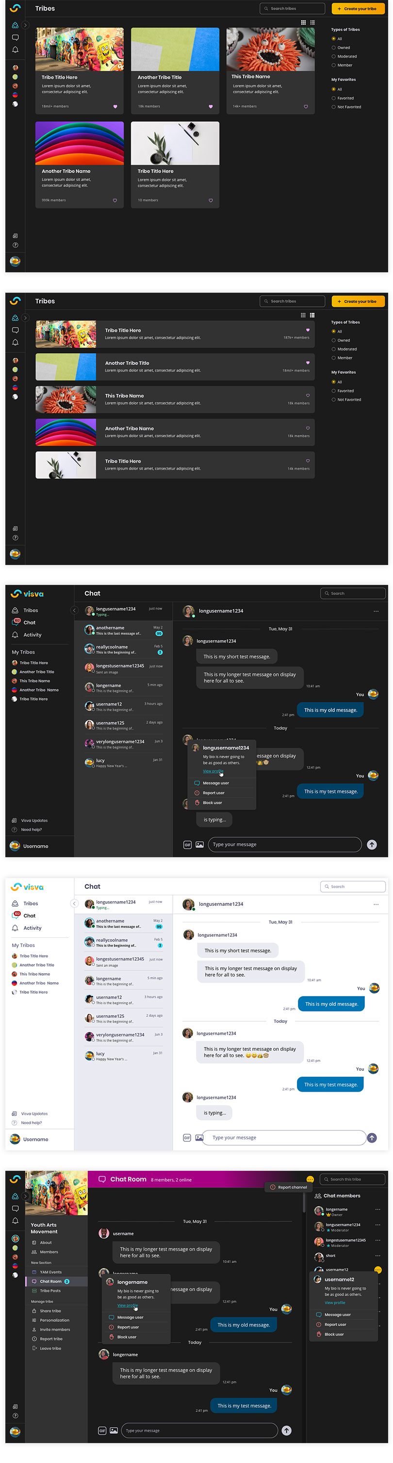 Screenshot of Visva app